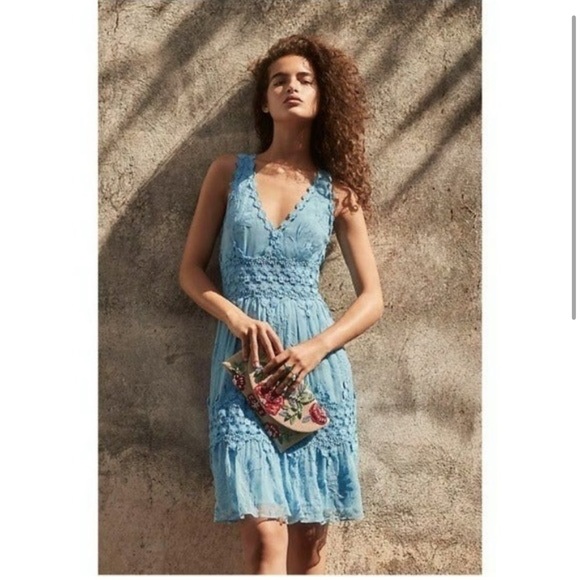 Anthropologie Dresses & Skirts - Ranna Gill Estele Lace Midi Dress - Blue